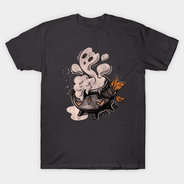 witch's cauldron T-Shirt by Guyshulia